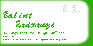 balint radvanyi business card